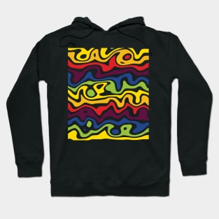 Rainbow liquified lines Hoodie